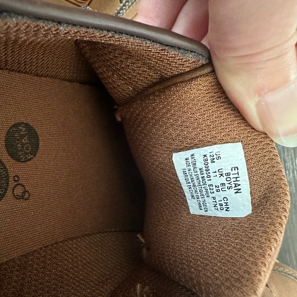 Boys brown dress shoes, from Sperrys and Carters, size 12 and 12.5. Like new! - Picture 7 of 8
